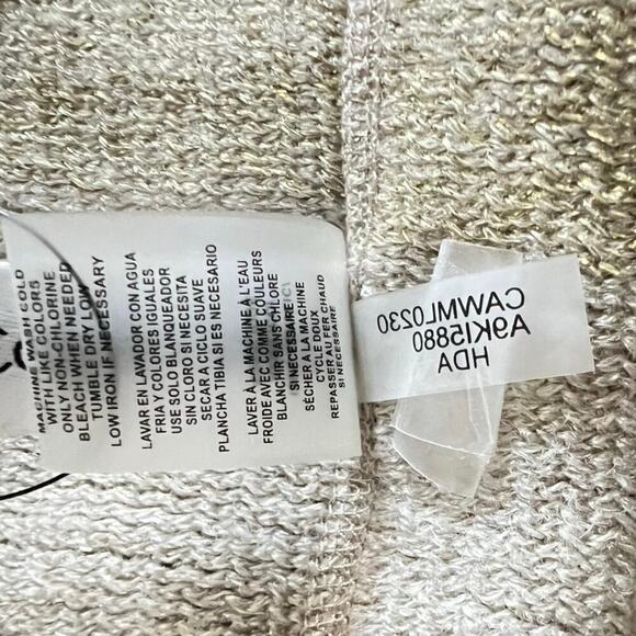Calvin Klein Women’s Infinity Scarf in Tan Beige and Metallic Gold One Size NWT - Picture 7 of 8
